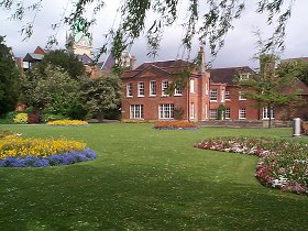 A view of Abbey Gardens - The building in the background is Abbey House.