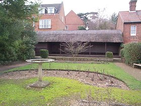 Friary Gardens Pavillion - (The roof is thatched).