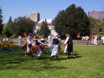 Dancing in Abbey Gardens